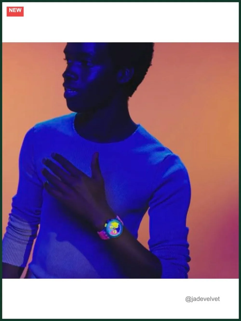 Swatch Neon Flash Arrow Chrono 42mm Unisex Watch Quartz Glow